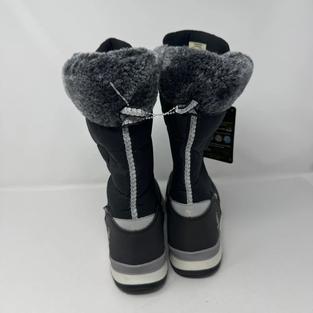 Kamik Prairie 2 Womens Black Waterproof Insulated Winter Snow Boots Size 7 NEW